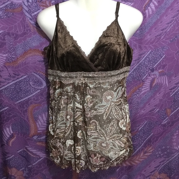 Velvet and sheer top size 18 - Picture 2 of 6